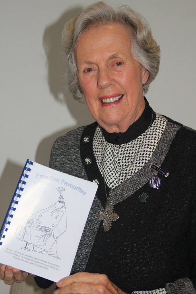 Launching Freedom Aged Care's Freedom Favourites recipe book is Frances Tilly, a 50-year member of the QCWA. Launching Freedom Aged Care's Freedom Favourites recipe book is Frances Tilly, a 50-year member of the QCWA.